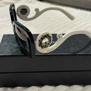 Prada Black & White Baroque PR33PS Sunglasses